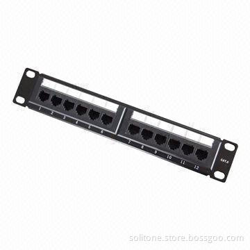 12-port Patch Panel, 10/Dual Use IDC Type with 1U High-density, Easy to Install